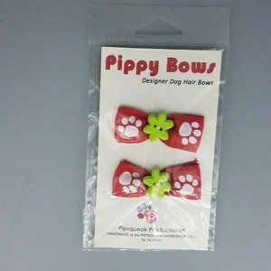 Pipsqueak Pippy Bows, Designer hair bows for Dogs